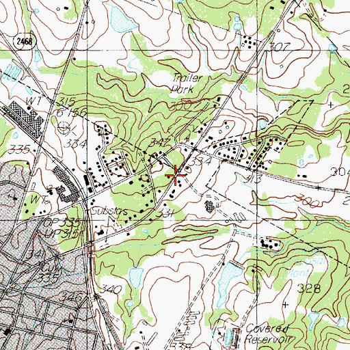 Topographic Map of North East Texas Emergency Medical Service, TX