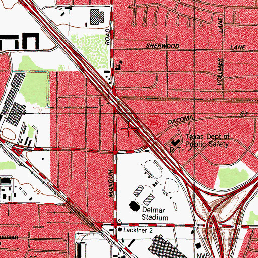 Topographic Map of Ethridge Medical Services, TX