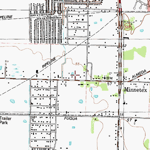 Topographic Map of Pro - Stat Ambulance Service, TX
