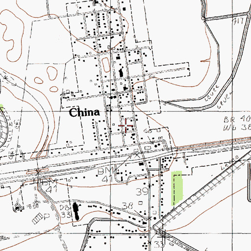 Topographic Map of West Jefferson County Volunteer Emergency Medical Service, TX