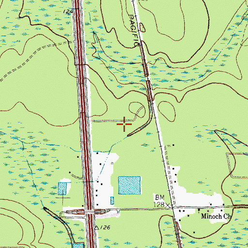 Topographic Map of Montgomery County Hospital District Emergency Medical Services Station 72, TX