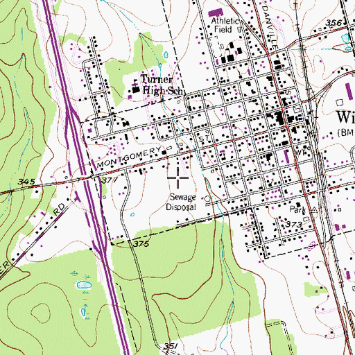 Topographic Map of Montgomery County Hospital District Emergency Medical Services Station 21, TX