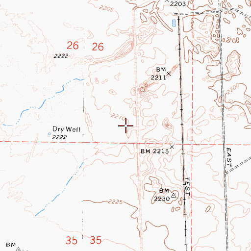 Topographic Map of Little Dixie Wash, CA