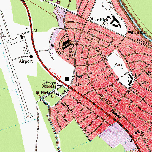 Topographic Map of Lake Jackson Emergency Medical Services, TX