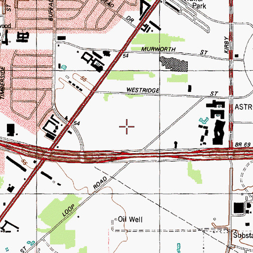 Topographic Map of A W Emergency Medical Service, TX