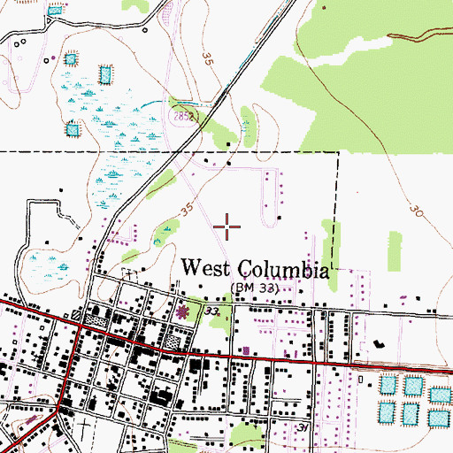 Topographic Map of Central Emergency Medical Services, TX