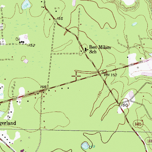 Topographic Map of Montgomery County Hospital District Emergency Medical Services Station 41, TX