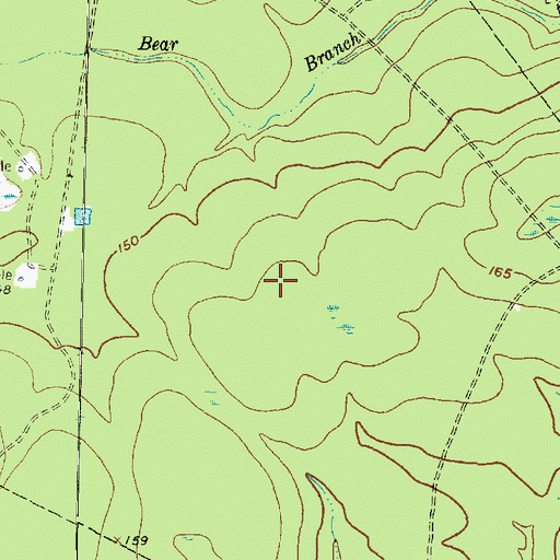 Topographic Map of Montgomery County Hospital District Emergency Medical Services Station 82, TX