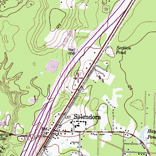 Topographic Map of Montgomery County Hospital District Emergency Medical Services Station 52, TX