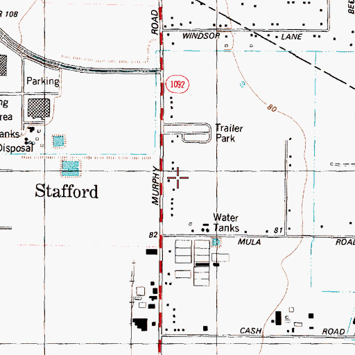 Topographic Map of Monarch Ambulance, TX