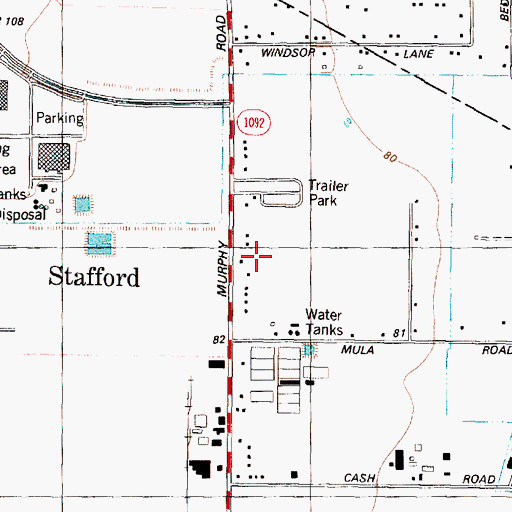 Topographic Map of Pearl Ambulance Service, TX