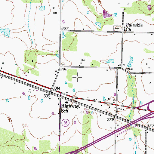 Topographic Map of Lifenet Ambulance - New Boston, TX