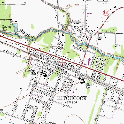 Topographic Map of Galveston County Health District - Galveston County Emergency Medical Service Station 5, TX
