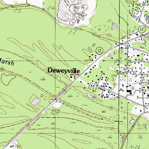 Topographic Map of The Peoples Ambulance Service, TX