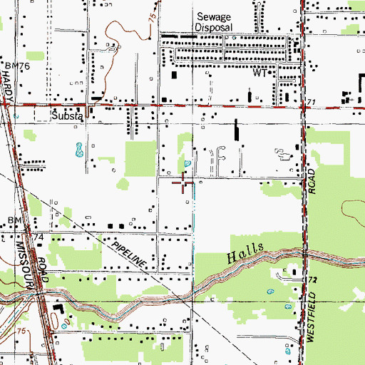 Topographic Map of Harris County Emergency Services District 1, TX