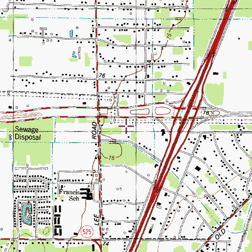 Topographic Map of Priority One Emergency Medical Service, TX