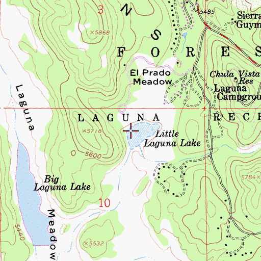 Topographic Map of Little Laguna Lake, CA