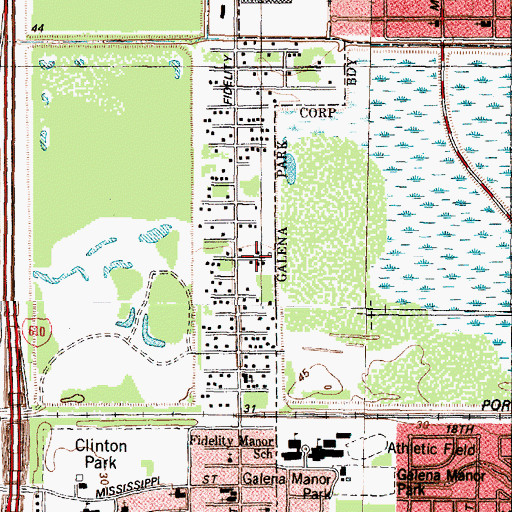 Topographic Map of Blessed Care Emergency Medical Service, TX