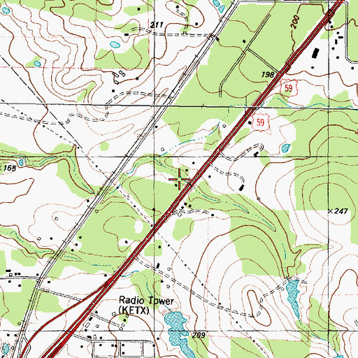 Topographic Map of Lone Star Emergency Medical Service, TX