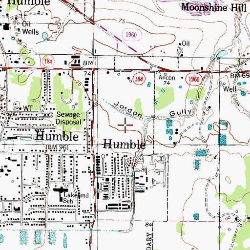 Topographic Map of Northstar Emergency Medical Services, TX