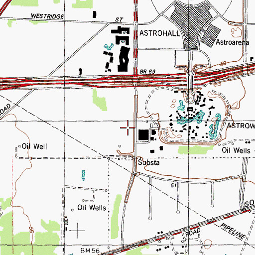 Topographic Map of Regional Emergency Medical Service, TX