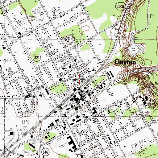 Topographic Map of Liberty County Emergency Medical Service, TX