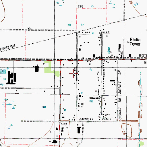 Topographic Map of Saint Boniface Emergency Medical Service, TX