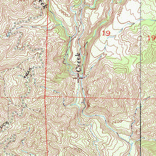 Topographic Map of Little Mill Creek, CA