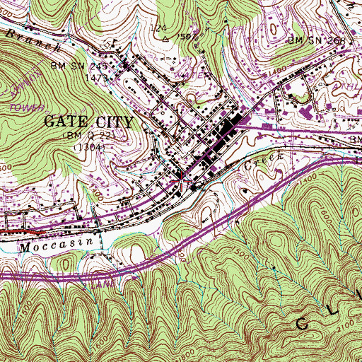Topographic Map of Scott County Life Saving Crew, VA