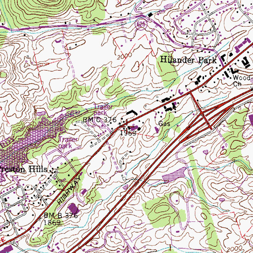 Topographic Map of Washington County Fire and Rescue, VA