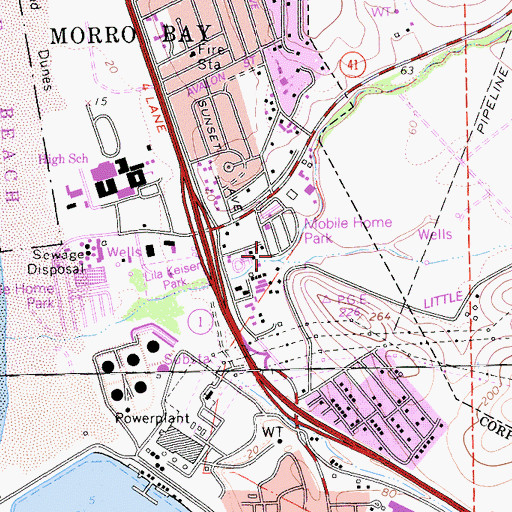 Topographic Map of Little Morro Creek, CA