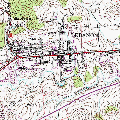 Topographic Map of Lebanon Lifesaving Crew, VA