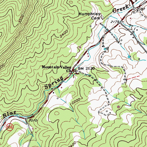 Topographic Map of Boiling Springs Volunteer Fire Department and Rescue Squad Station 2, VA