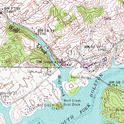 Topographic Map of Green Springs Volunteer Fire Department & Rescue Squad, VA