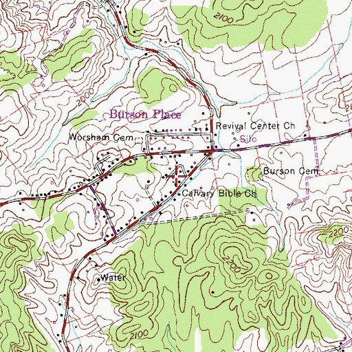 Topographic Map of Goodson - Kinderhook Fire and Rescue Station 1, VA