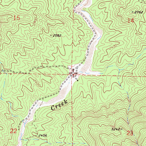 Topographic Map of Little Poso Creek, CA