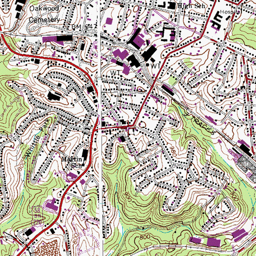 Topographic Map of Stone Ambulance Service, VA