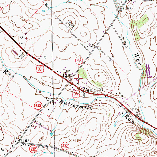 Topographic Map of G and W Ambulance, VA
