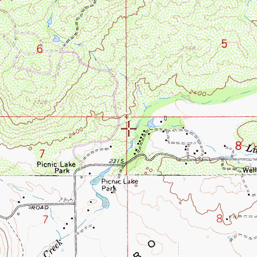 Topographic Map of Little Potrero Creek, CA
