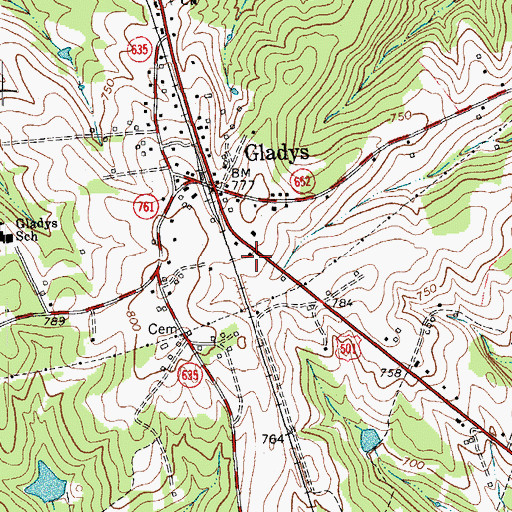 Topographic Map of Citizens Emergency Crew, VA