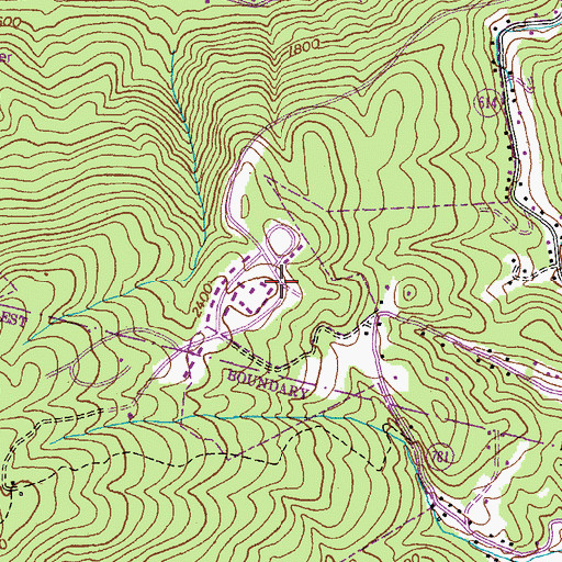 Topographic Map of Big Stone Gap Volunteer Fire Department Station 2, VA
