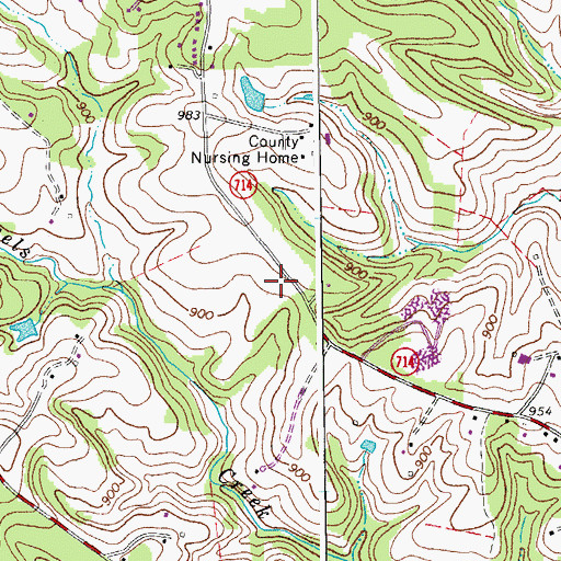 Topographic Map of Bedford County Fire and Rescue Headquarters, VA