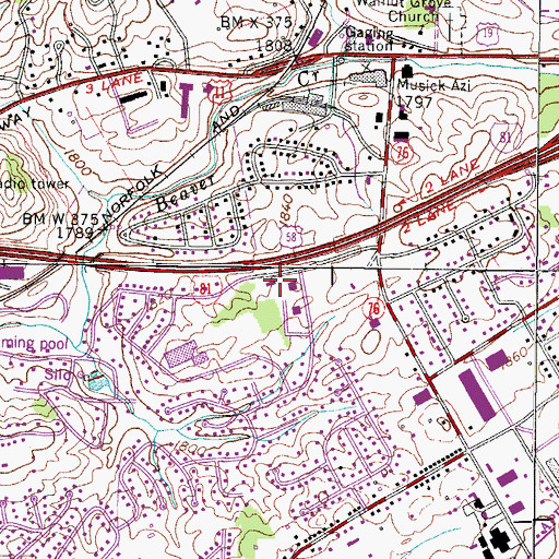 Topographic Map of Bristol Life Saving Crew, VA