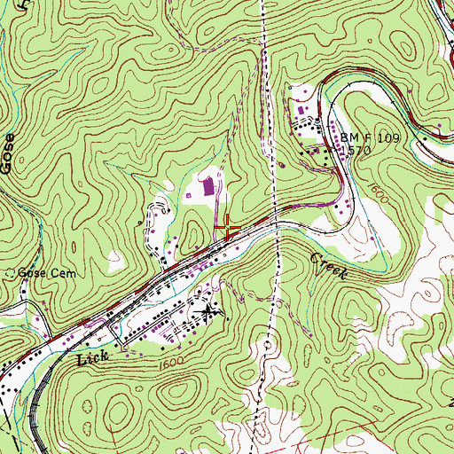 Topographic Map of Dante Rescue Squad Substation, VA