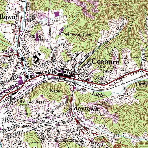 Topographic Map of LifeCare Ambulance Service Coeburn, VA