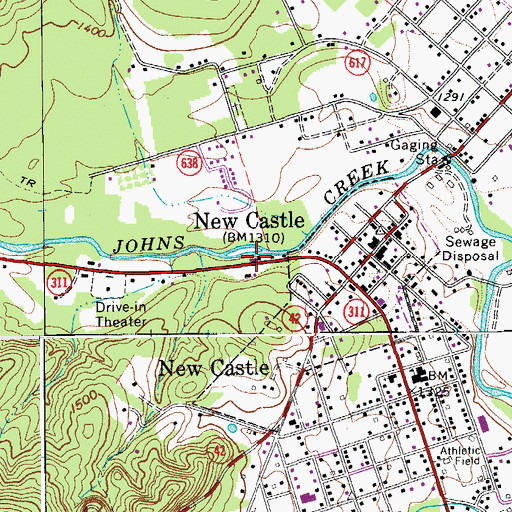 Topographic Map of Craig County Rescue Squad and Emergency Medical Services, VA