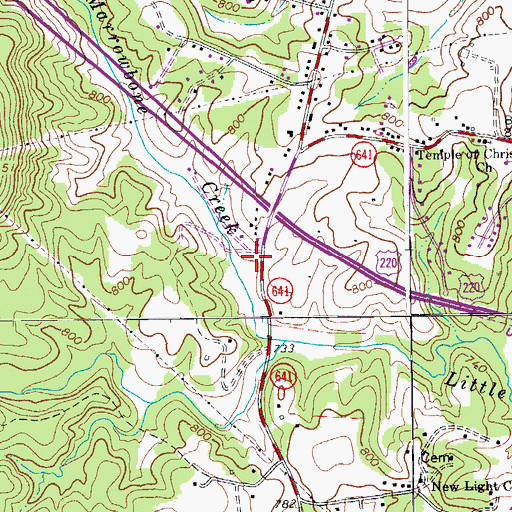 Topographic Map of Ridgeway Fire Department Station 2, VA