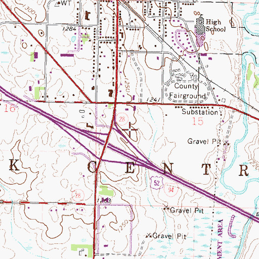 Topographic Map of Sauk Centre Ambulance Service, MN