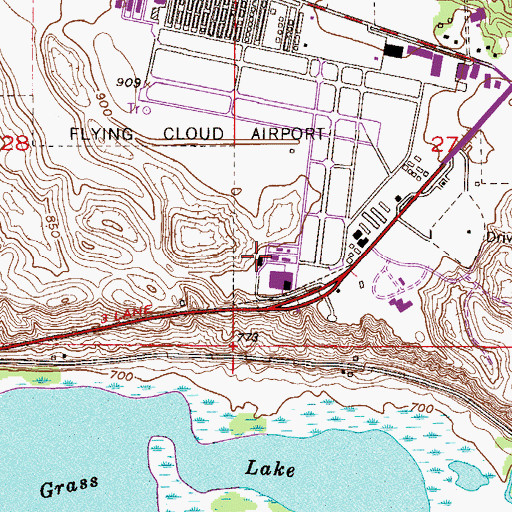 Topographic Map of A L S Aerocare Ambulance, MN