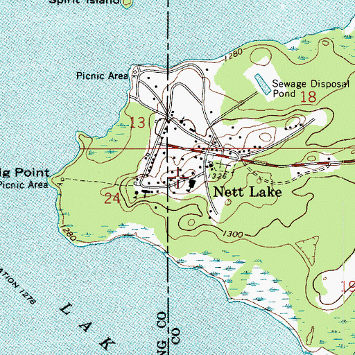 Topographic Map of Bois Forte Ambulance Service, MN